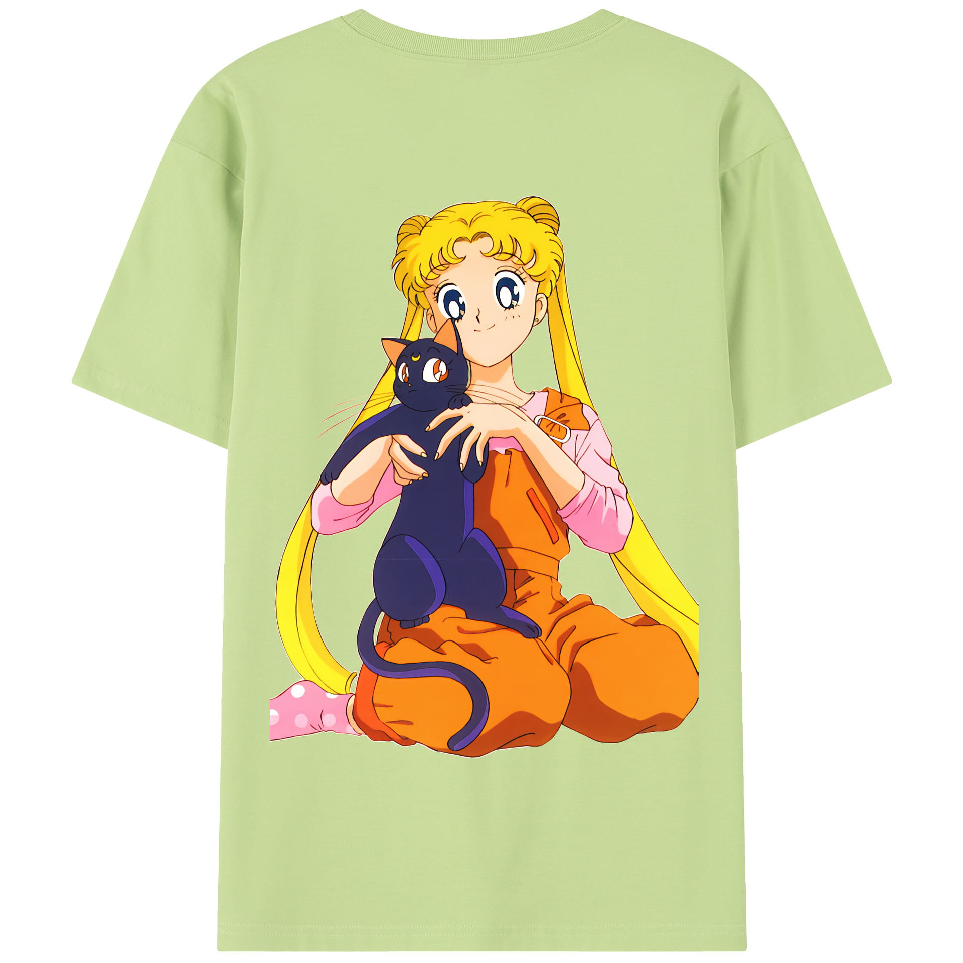 （画像用） 美少女戦士セーラームーン 愛野 美奈子 あいの みなこ Sailor Moon Aino Minako 綿100％半袖Tシャツ（背面プリント）